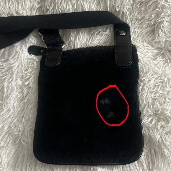 Juicy Couture Y2K Black Velour Crossbody Bag – 2011 Vintage Pink Sparkles - Picture 12 of 16